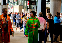 Paul McCartney Concert-Father and Son Dressed in Sgt Peppers Uniforms